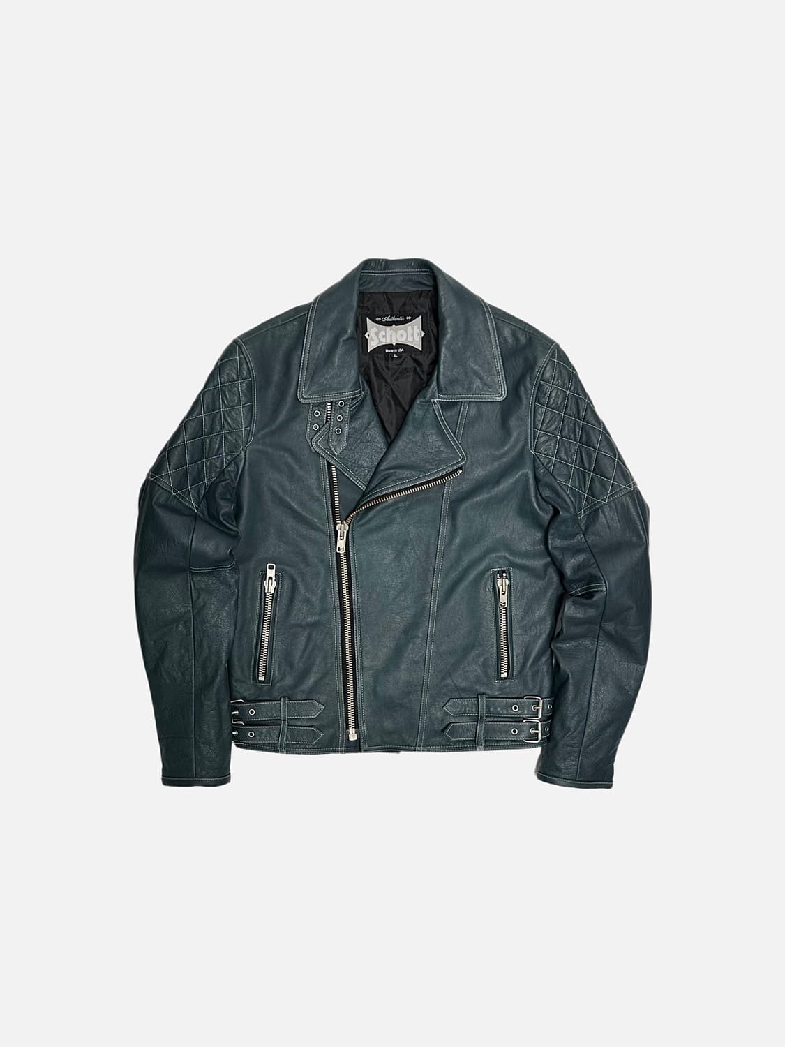 Schott 쇼트 소가죽 라이더 자켓 상품이미지1