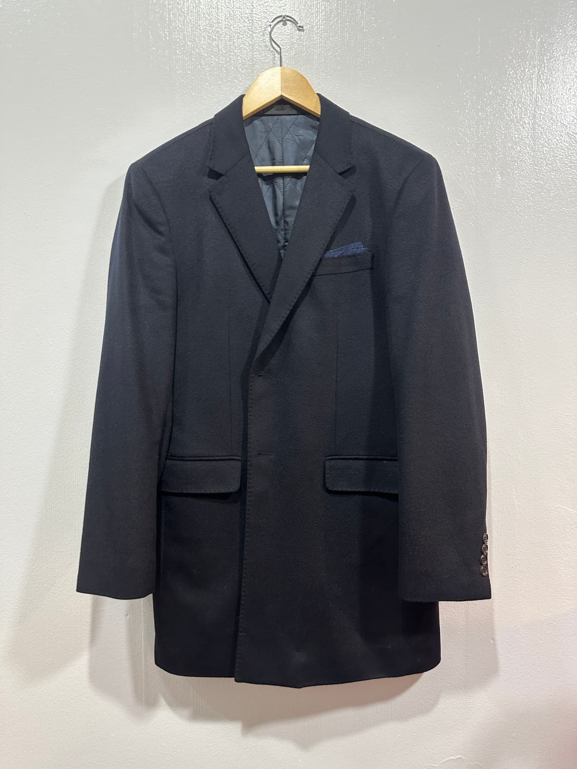 코모도스퀘어 캐시미어100 다크네이비 코트 상품이미지1