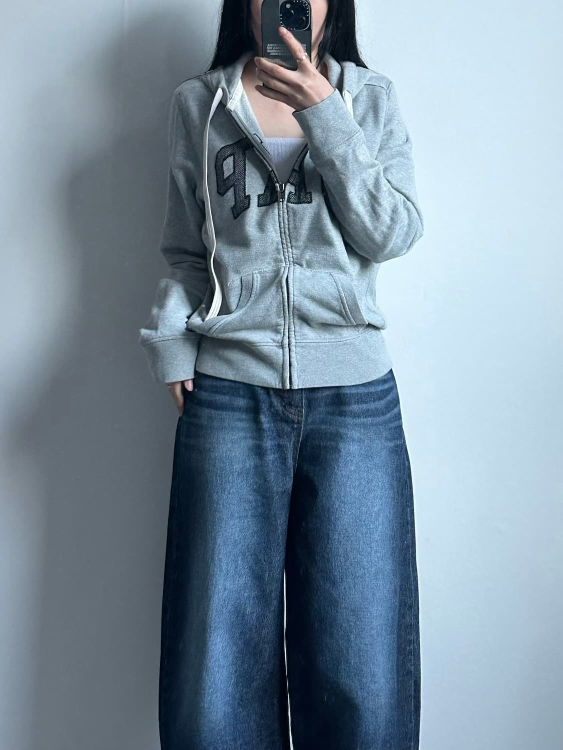 Gap 갭 그레이 후드집업 상품이미지1