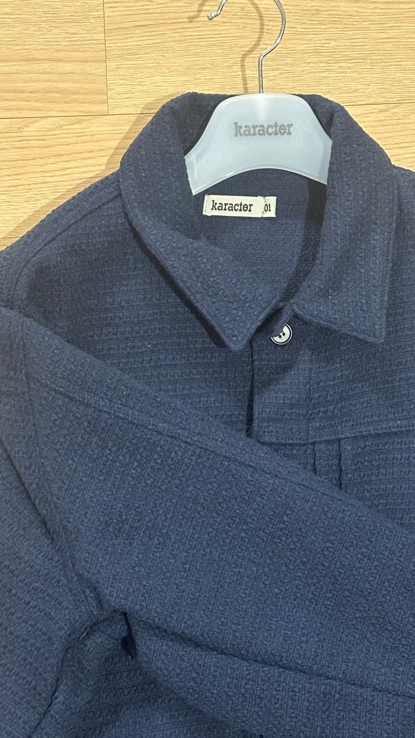 카락터 Weave trucker jacket / Navy 상품이미지6