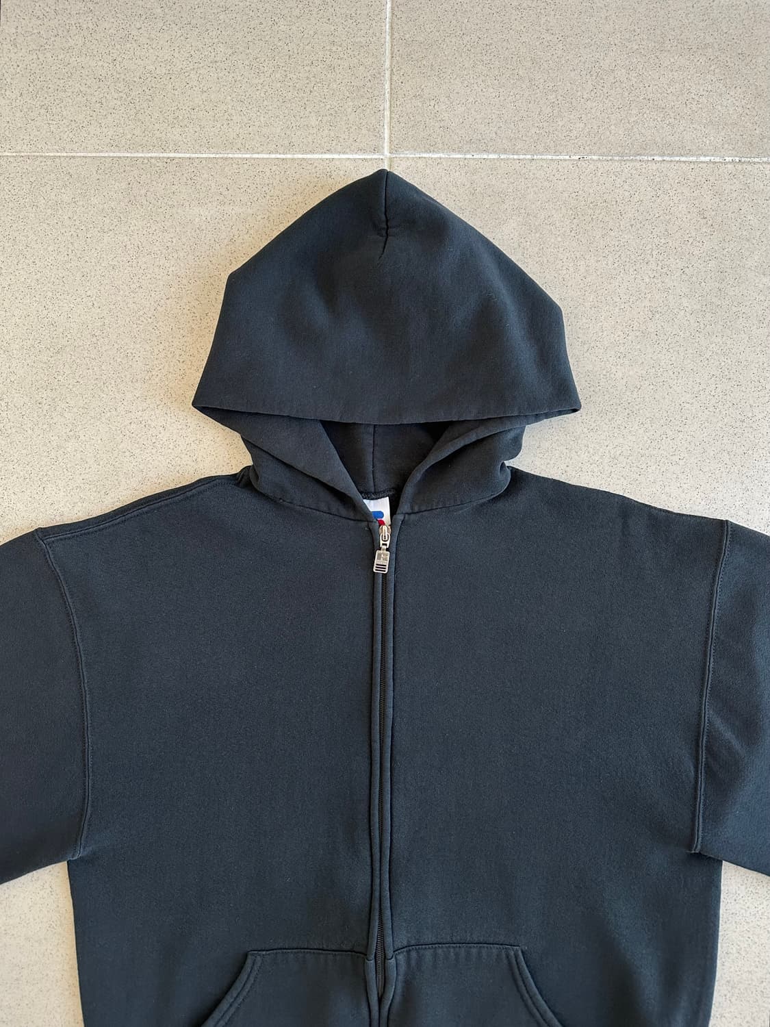 90s 빈티지 러셀 후드집업 블랙 M 상품이미지4