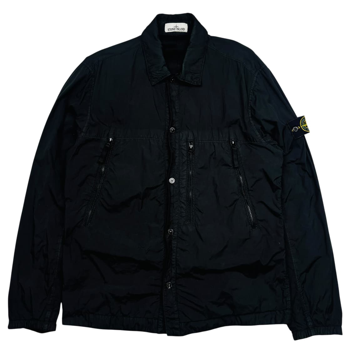 스톤아일랜드 크링클랩스 버튼업 블랙 자켓 L 상품이미지1
