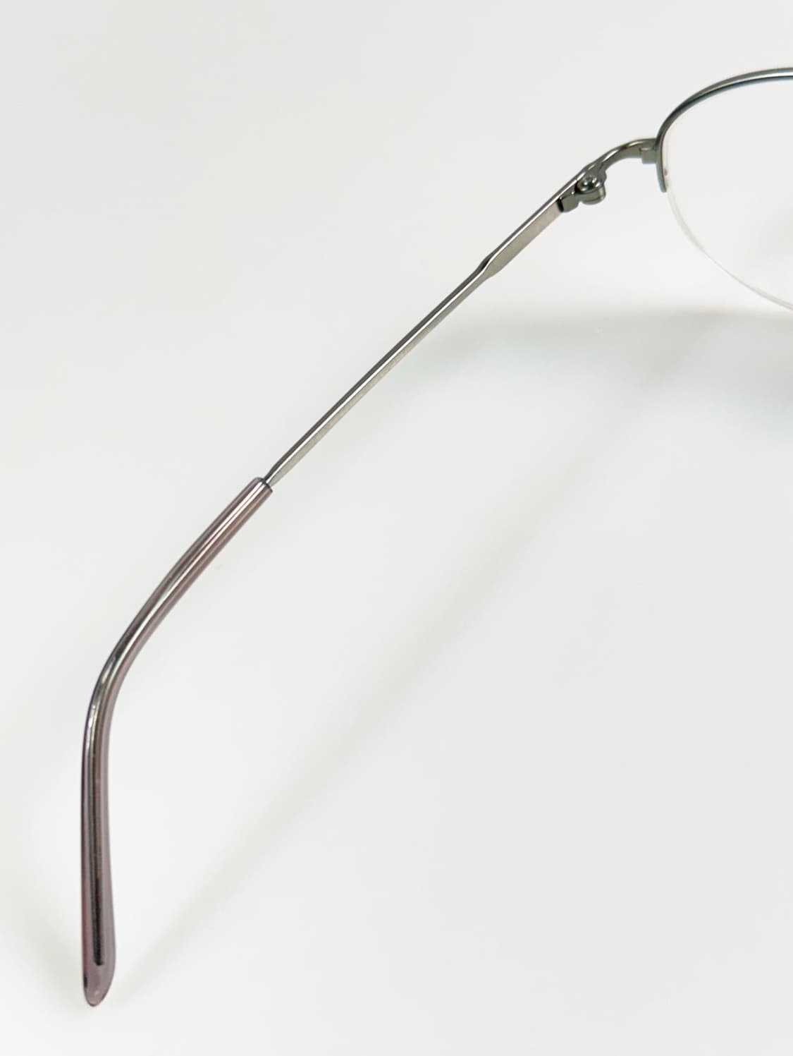 실버 티타늄 슬림 오벌 반무테 메탈 프레임 빈티지 안경 상품이미지7