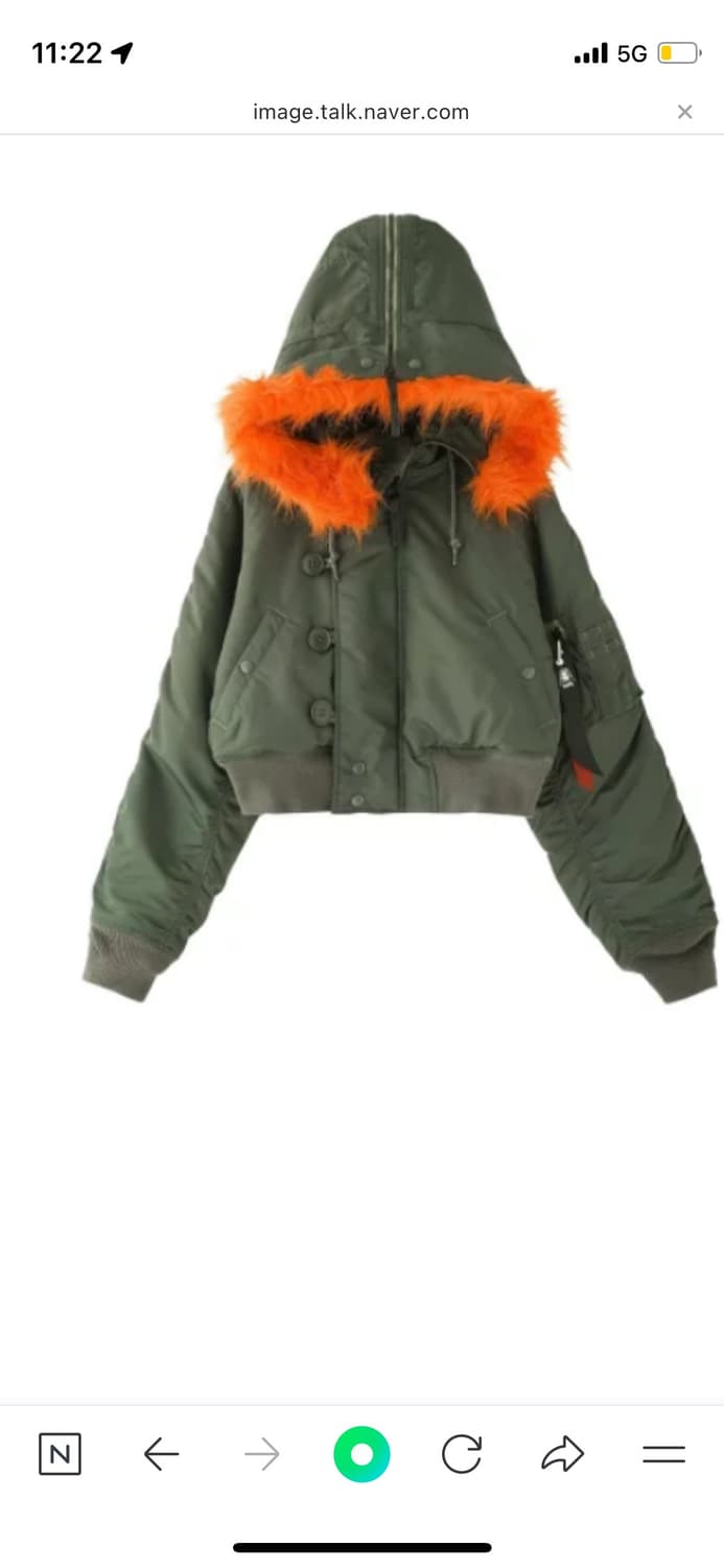 알파인더스트리 x-girl 엑스걸 카키 M 상품이미지3