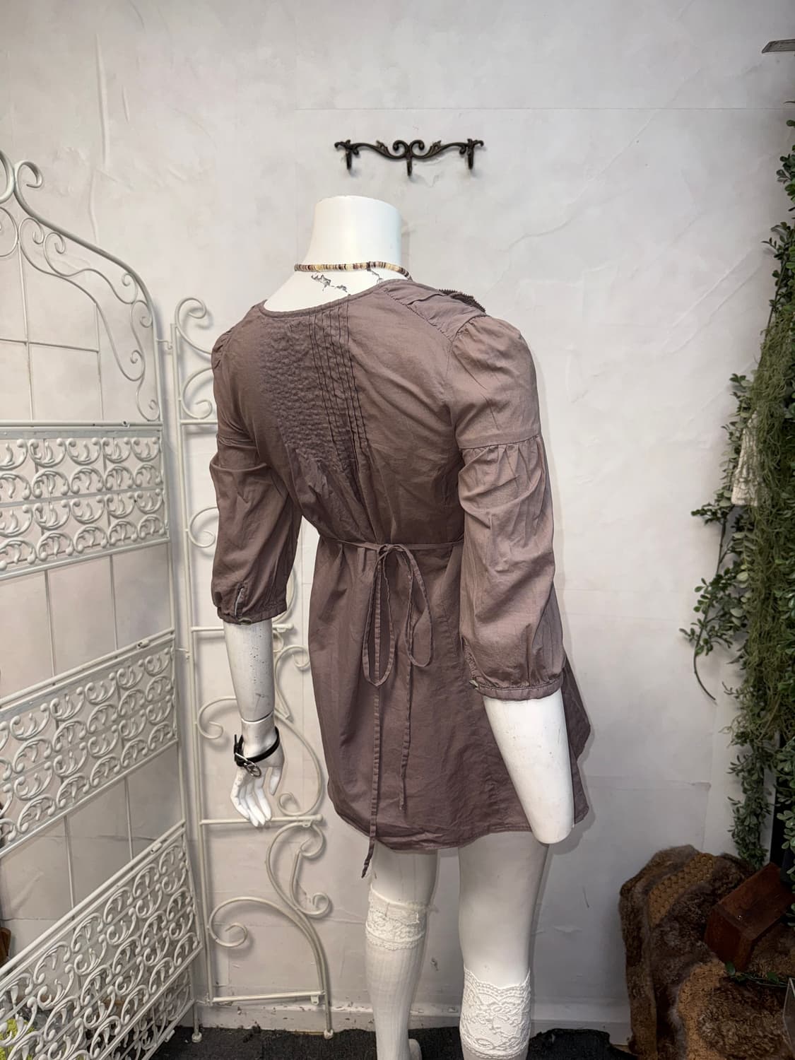 Calvin Klein ash purple ruffle flower bl 상품이미지4