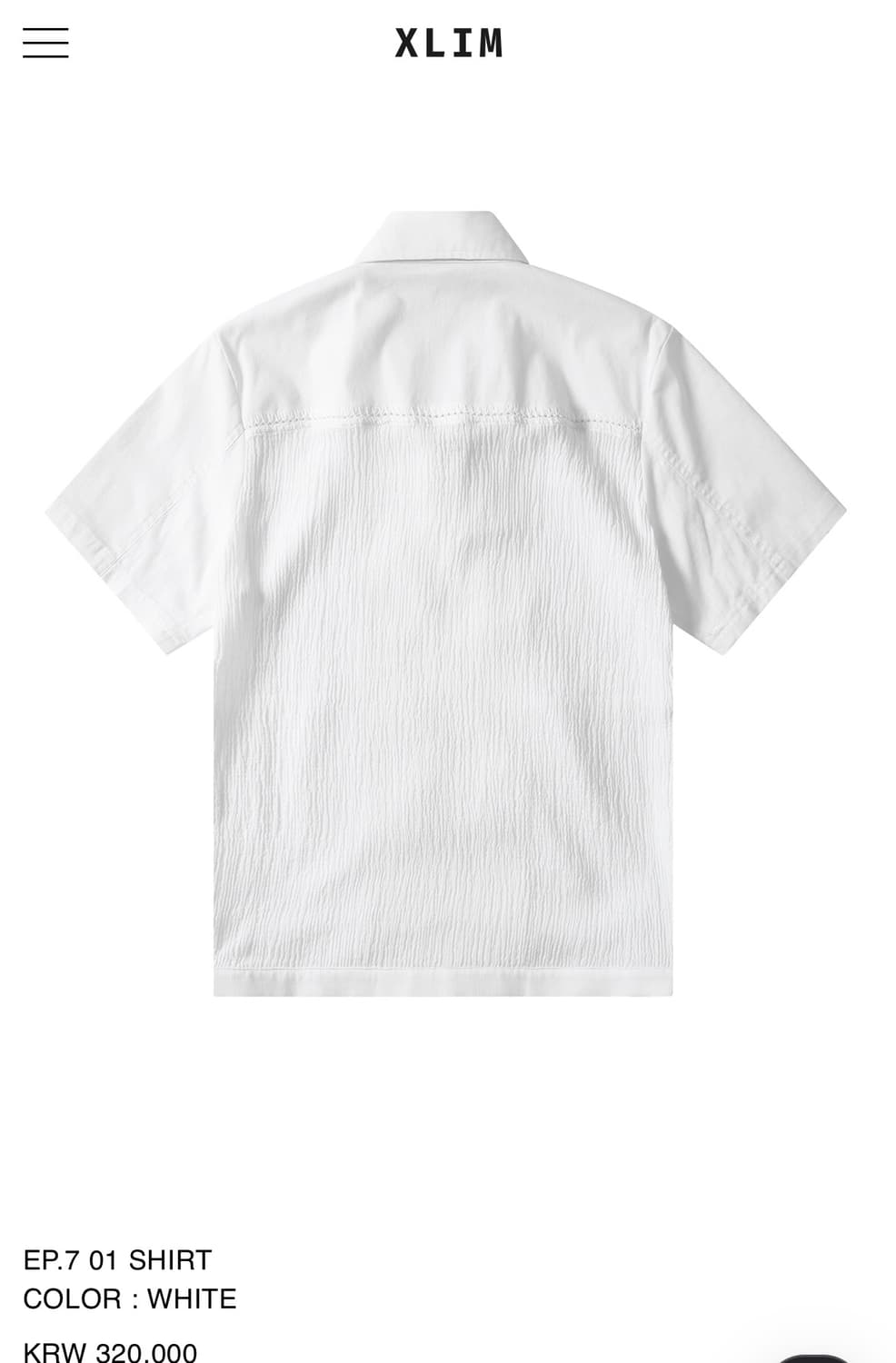 (중고/L) xlim ep7 01 shirts 화이트 L 상품이미지2