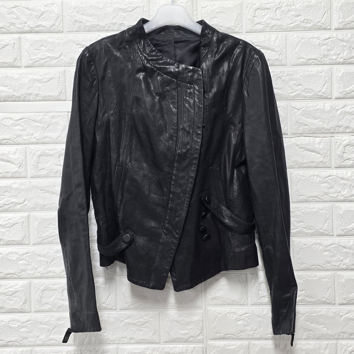 택포_ 블랙 양가죽 라이더 자켓 S 상품이미지1