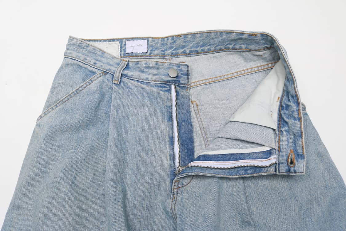 [32인치] 유스 스트럭쳐 와이드 데님팬츠 상품이미지2