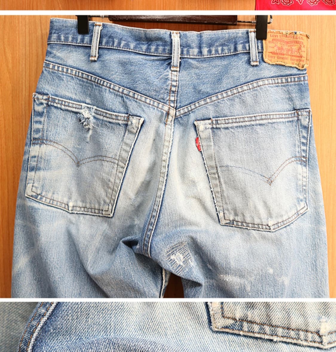 일본판 80S LEVIS 리바이스 502XX 빅E 빈티지 셀비지데님
 상품이미지6