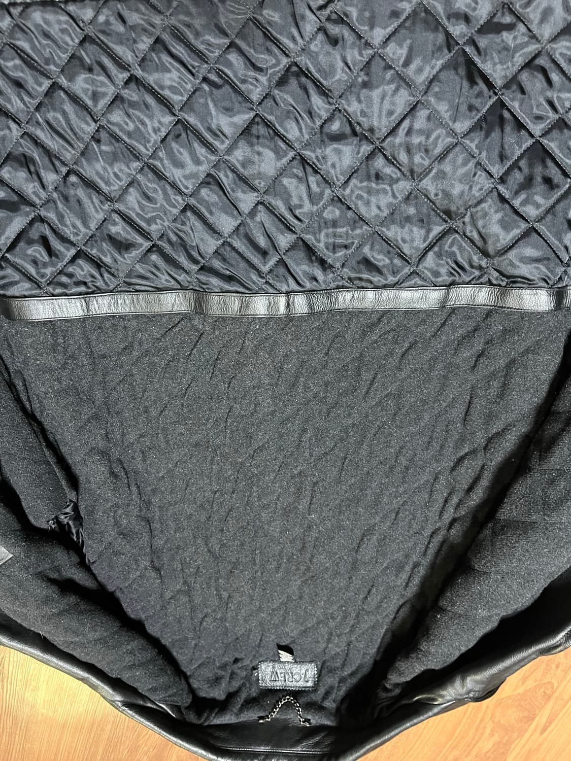 90s-00 J.CREW Leather Car Coat 상품이미지5