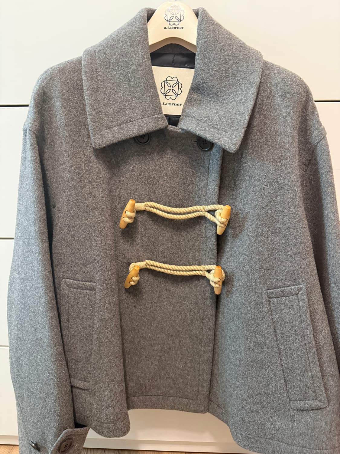 엣코너 캐시미어블랜드 크롭코트 상품이미지5