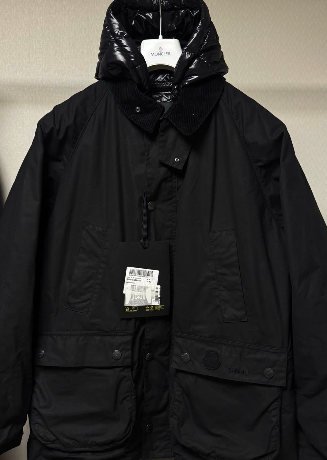 몽클레어 x 바버 콜라보 왁스드 패딩 XL(105-110) 국내판 상품이미지1