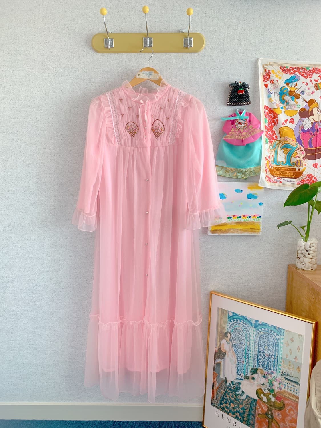 빈티지 쉬폰 시스루 나이트 드레스 상품이미지1