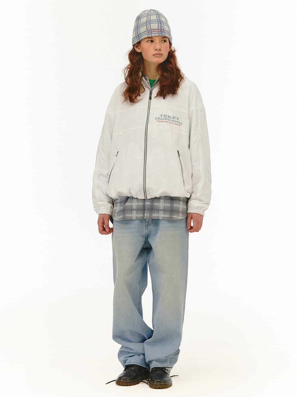 (L) 새상품 teket 테켓 Share Wind Jacket White 상품이미지3