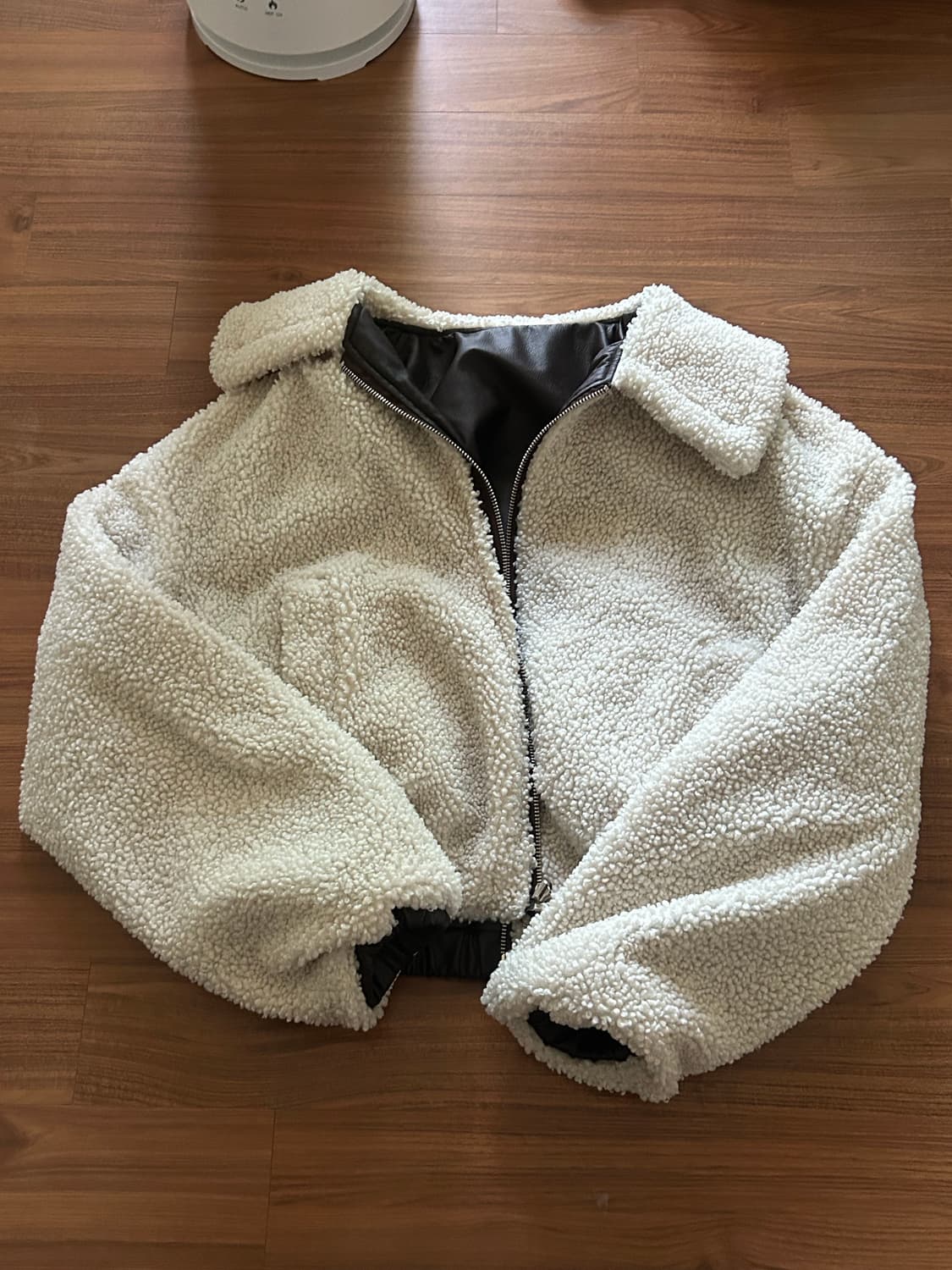 바이바이섭 리버시블 Faux 레더 점퍼 브라운 상품이미지5