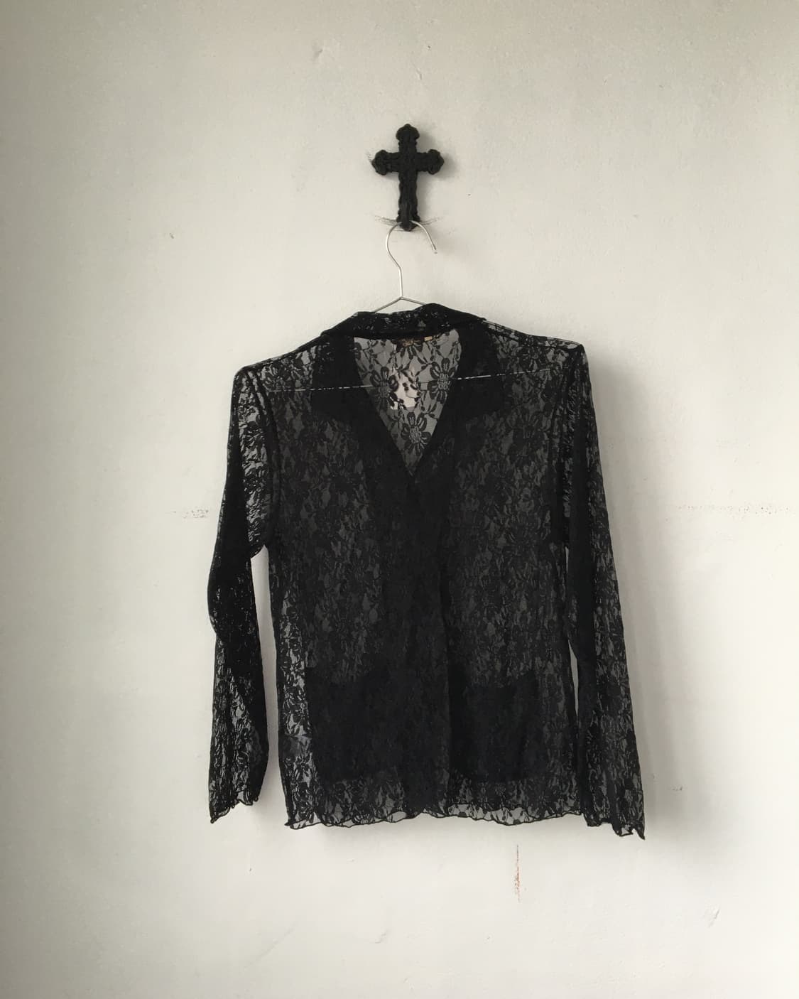 Flower pattern lace shirt 상품이미지2