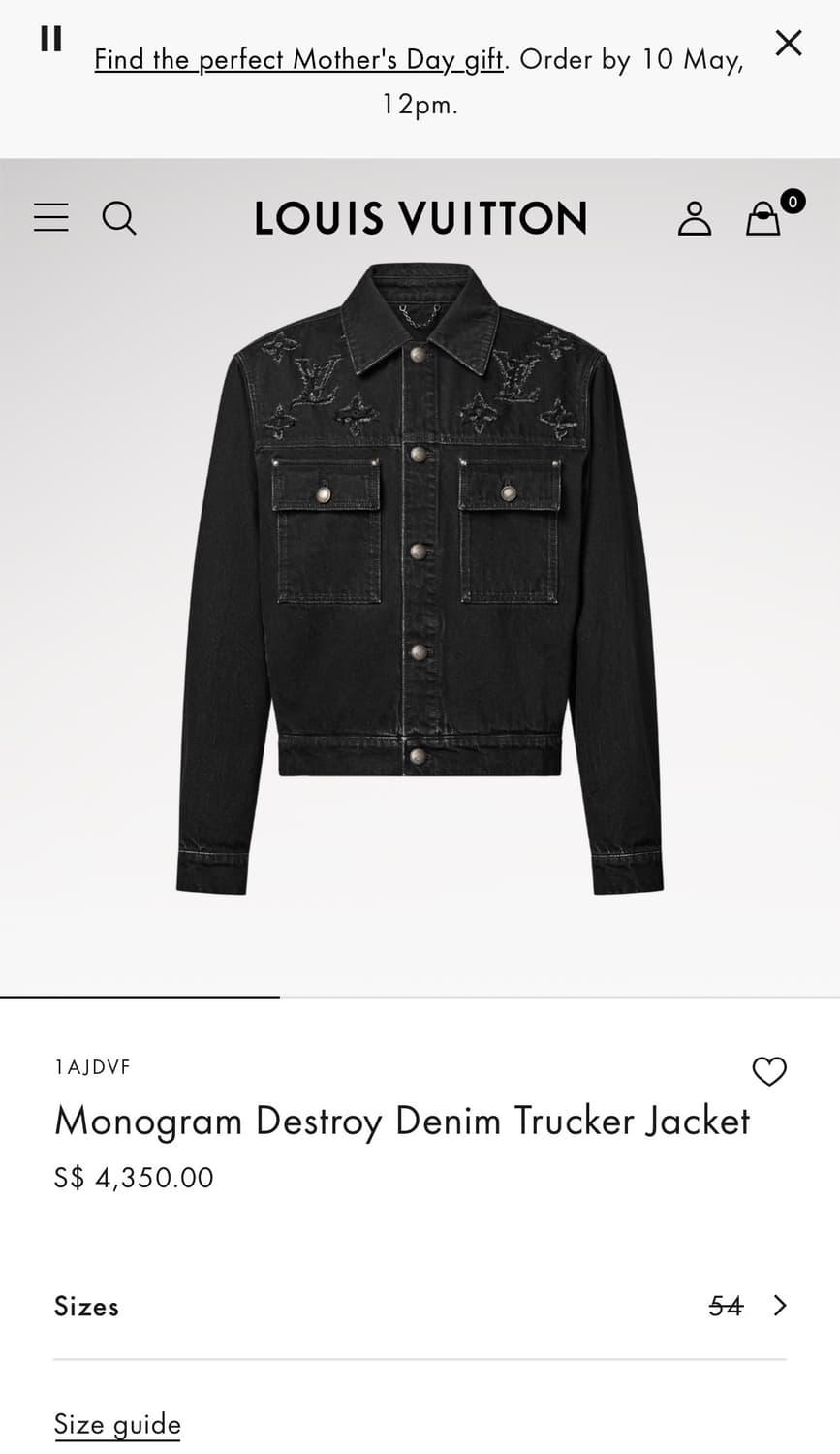 26년 신형 루이비통 모노그램 데님 트러커 디스트로이 자켓 54 상품이미지1