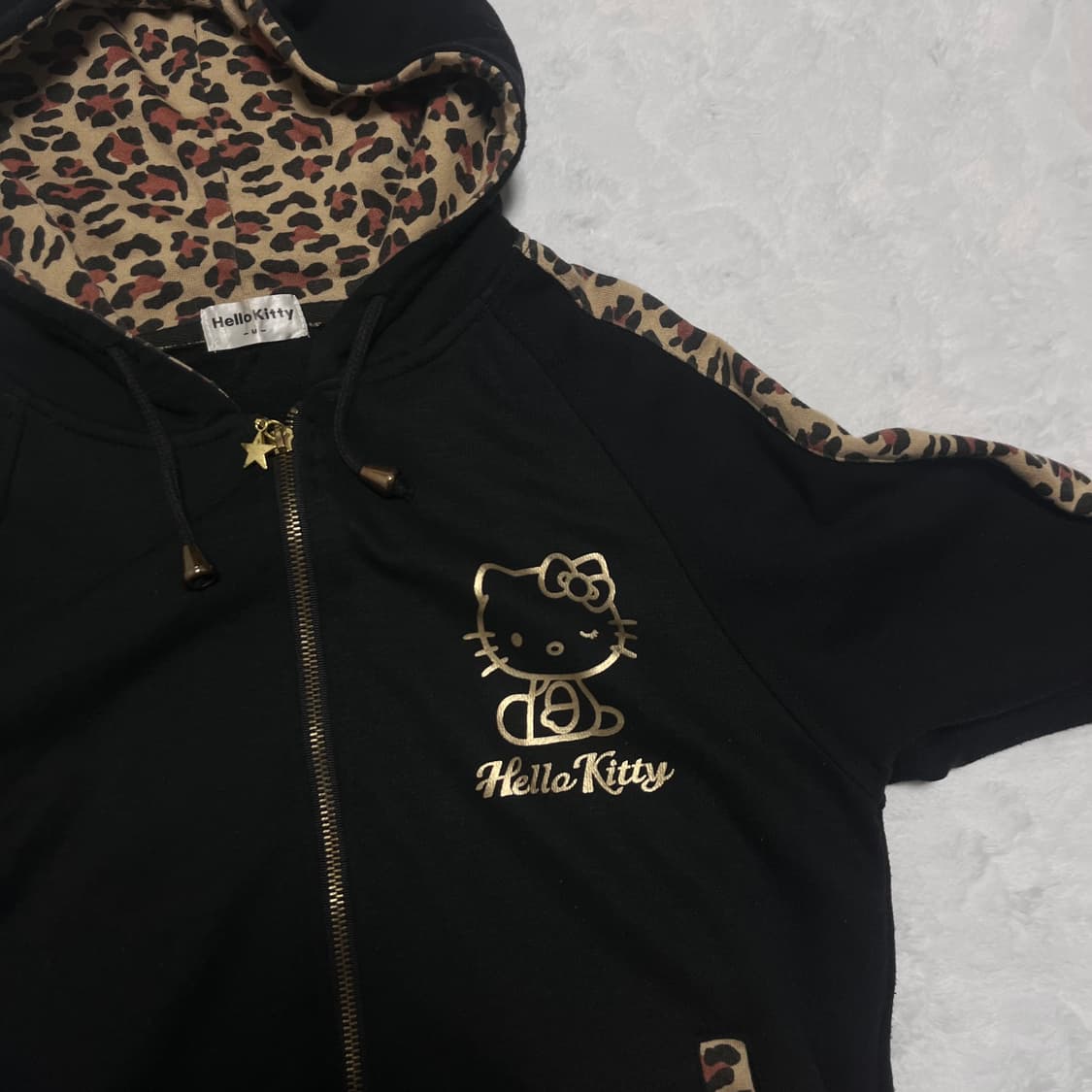 헬로키티 호피 갸루 후드집업 상품이미지2