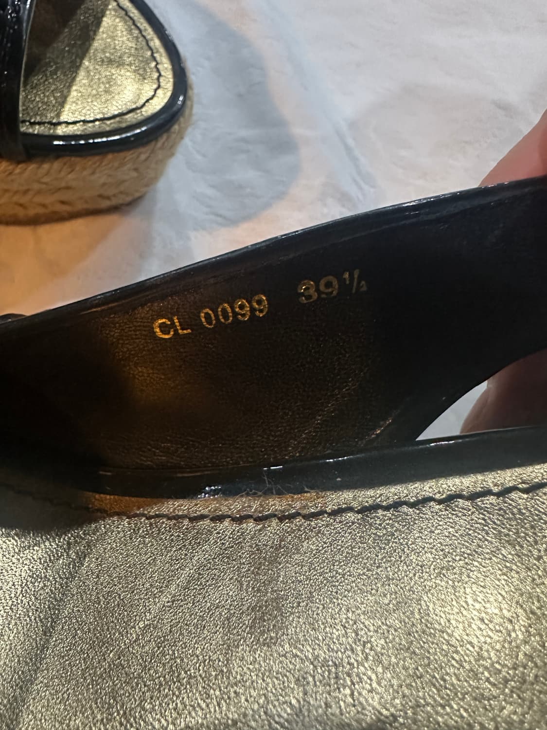 루이비통 블랙 페이던트 모노그램 오픈토39.5(250-255) 상품이미지7