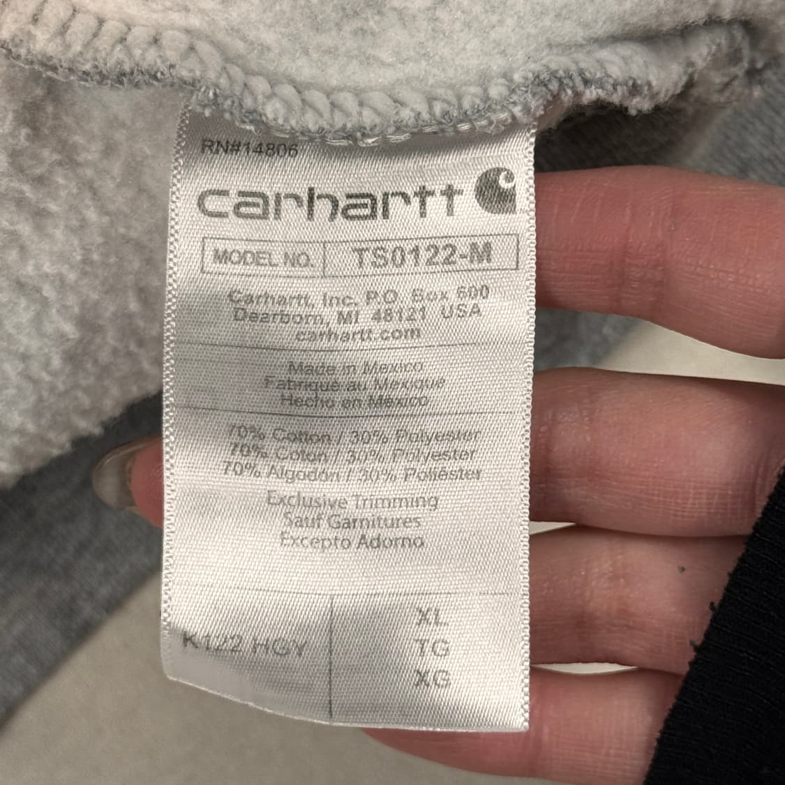XL) 칼하트 미드웨이트 오리지널핏 후드집업 그레이 상품이미지8