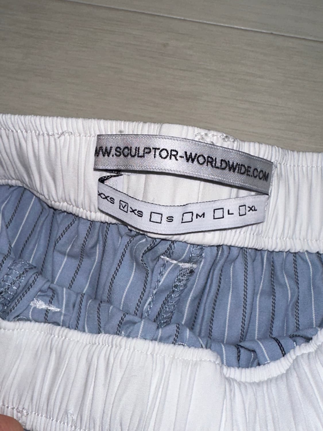 스컬프터 워크업 라이크디스 PJ팬츠 블루 스트라이프 XS 바지 상품이미지8