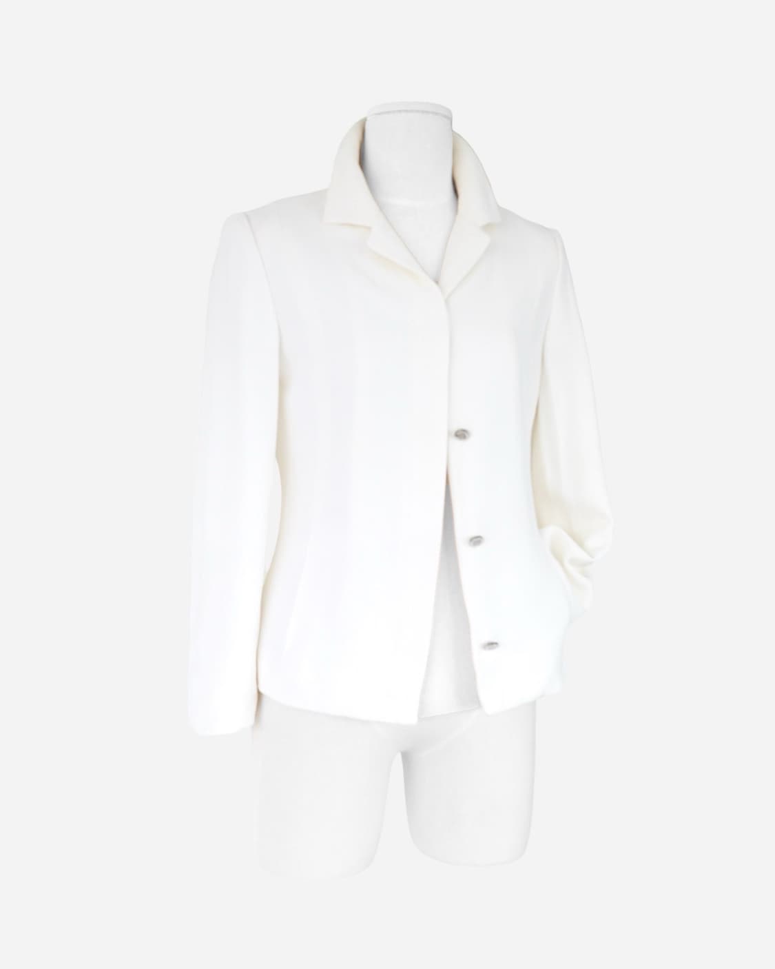 Ferragamo White Hidden-Button Blazer 상품이미지2