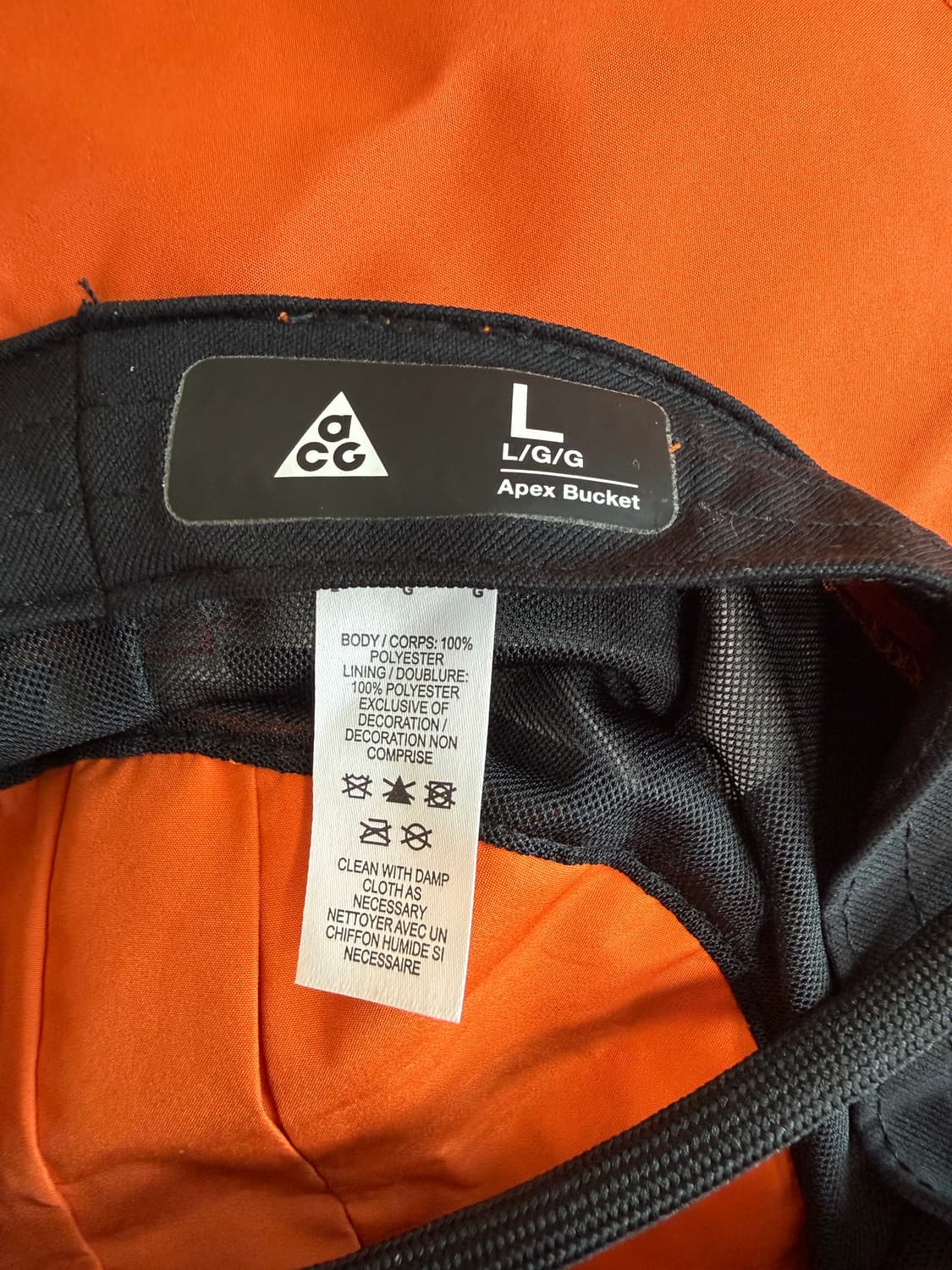 [L] 나이키 acg 에이펙스 고어텍스 goretex 버킷햇 모자 오렌지 상품이미지7