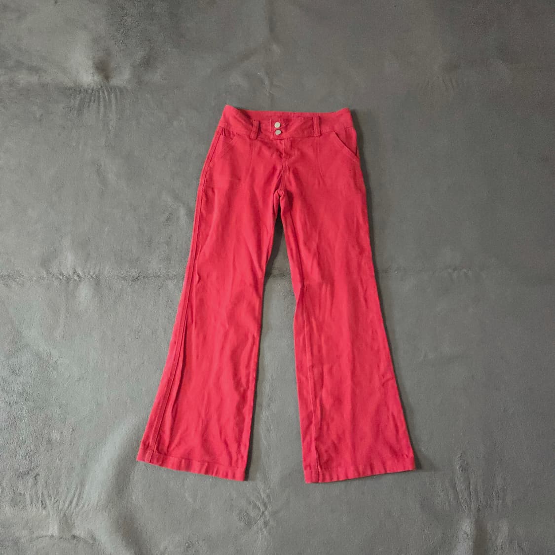 그린버터 구미 부츠컷 팬츠 L 레드 상품이미지3