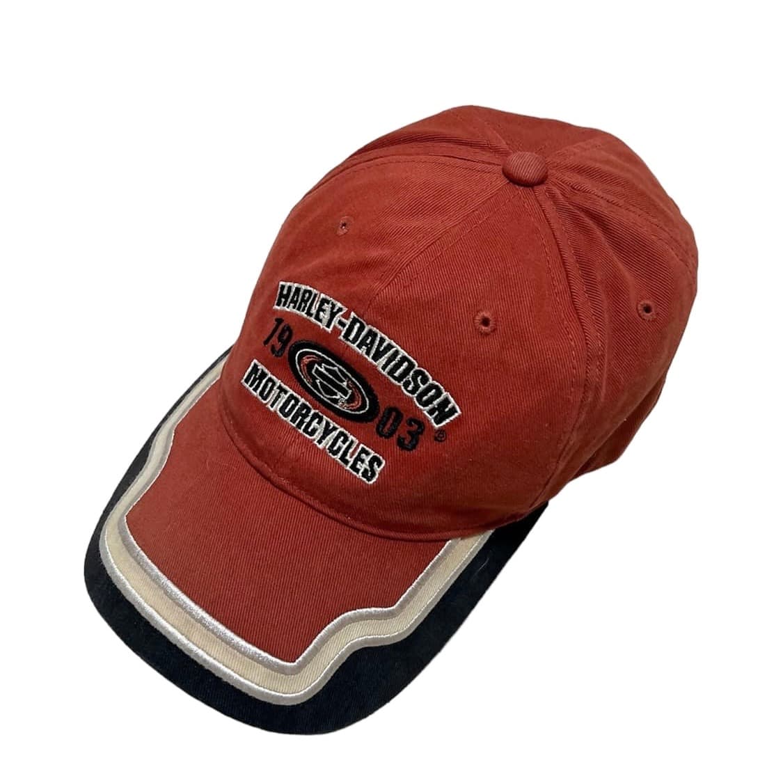 Harley Davison 레터링 오렌지 볼캡 상품이미지1
