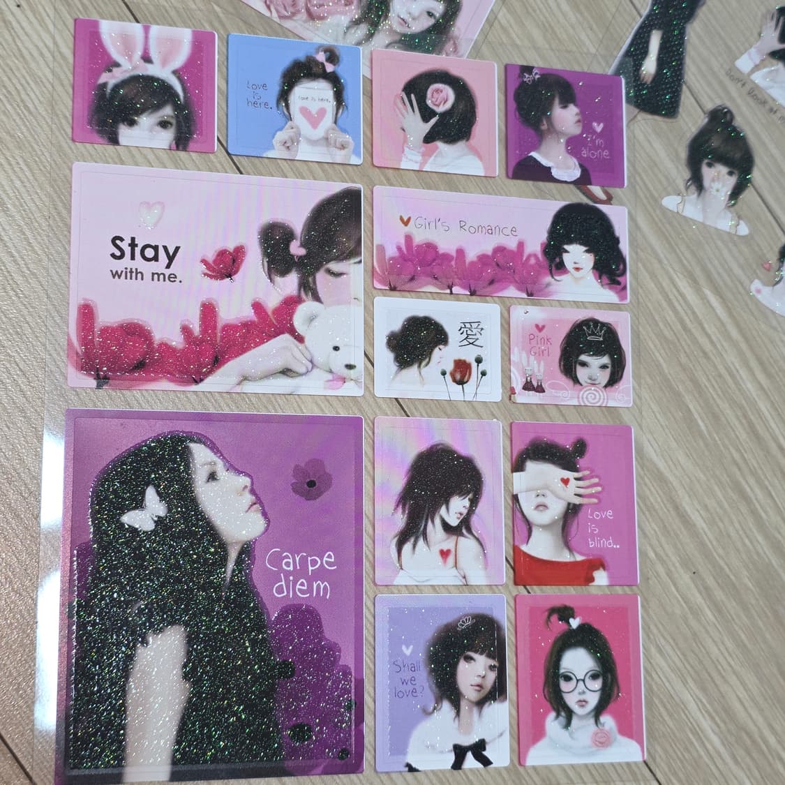 [고전문구 빈티지] 제니의 초상 스티커 3장 세트 레트로00s 상품이미지2