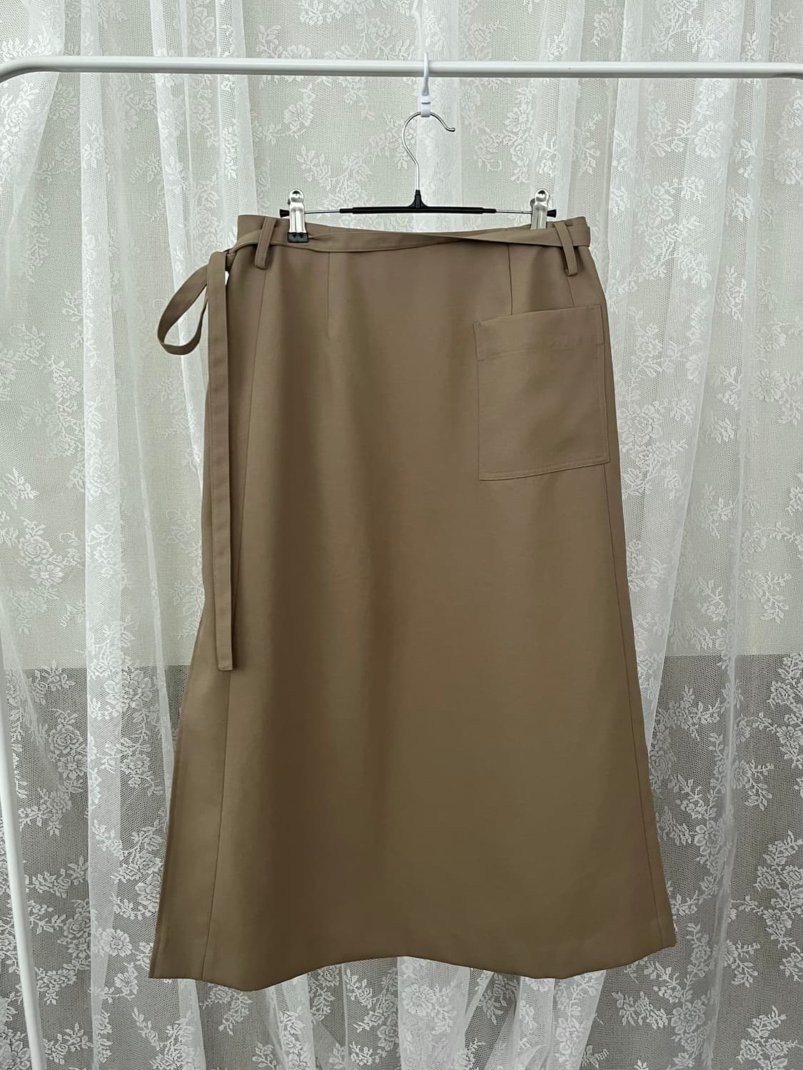 M) 오르 ORR 랩 타이드 스커트 카키베이지 상품이미지2