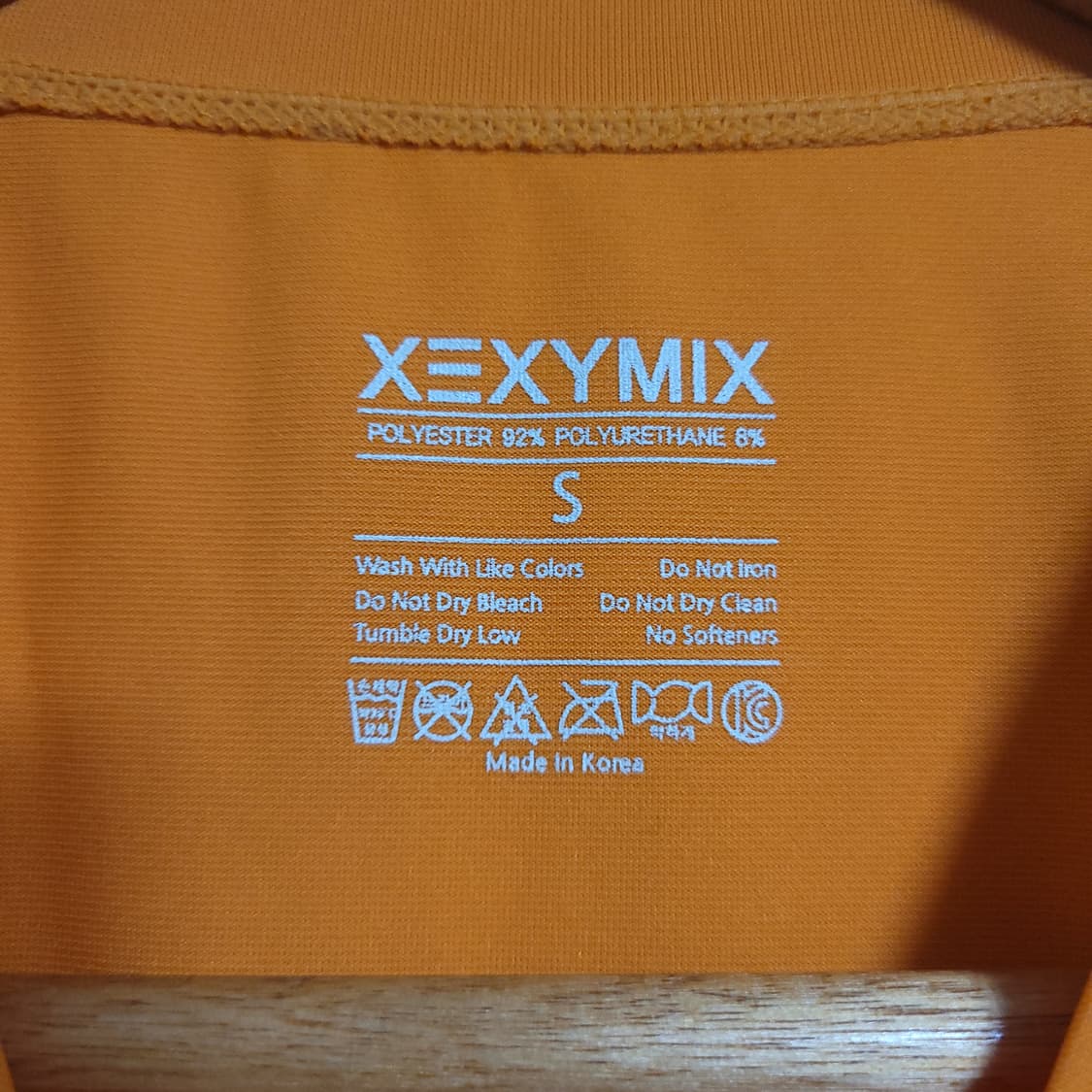 (S) XEXYMIX 젝시믹스 오렌지 기능성 반팔 티셔츠 헬스 요가 상품이미지2
