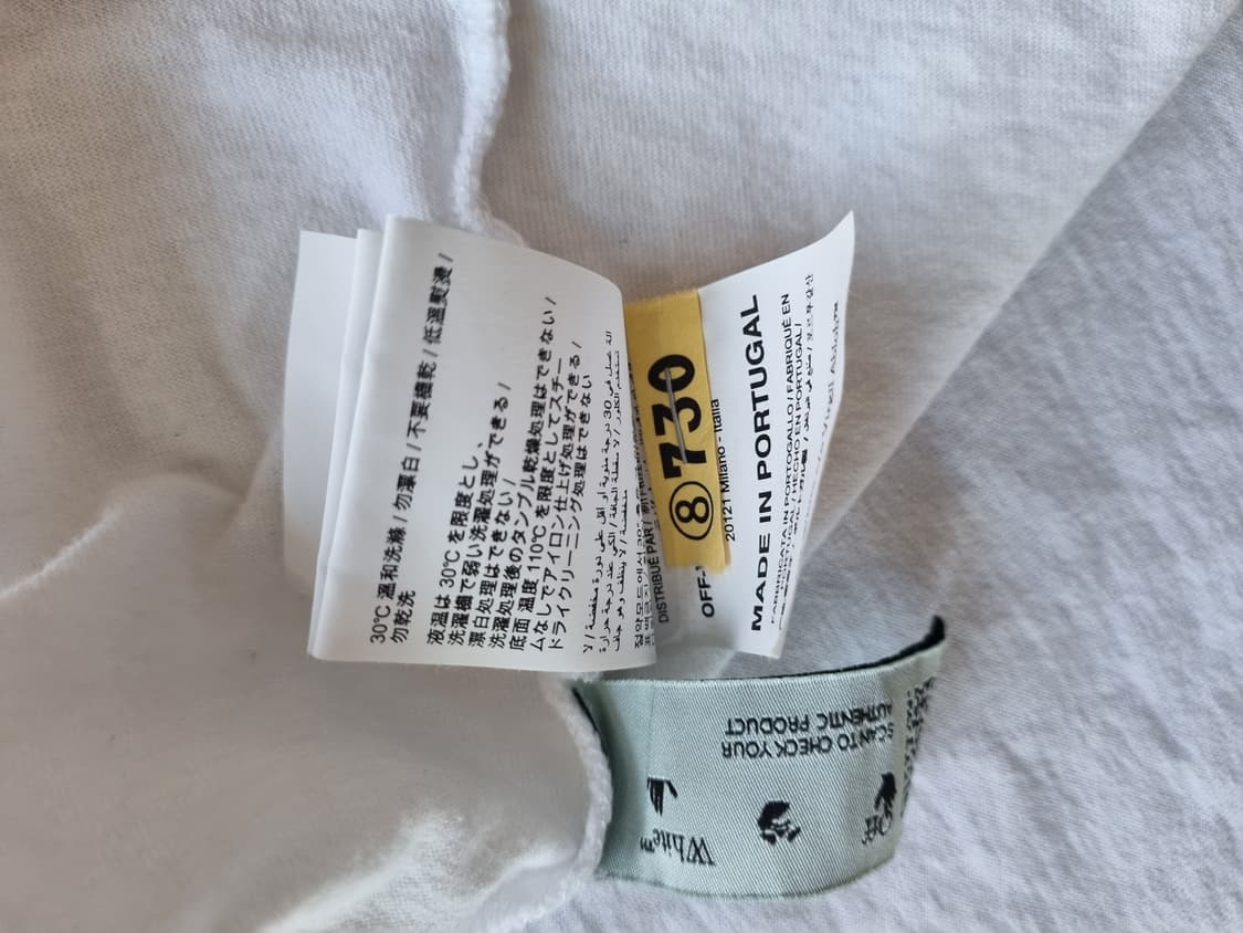 오프화이트 카라바조 애로우 반팔 티셔츠 XL 상품이미지5