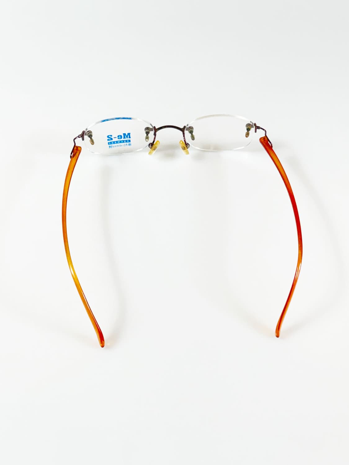 90s 홍콩제 ME-2 무테 오벌 프레임 빈티지 안경 상품이미지5