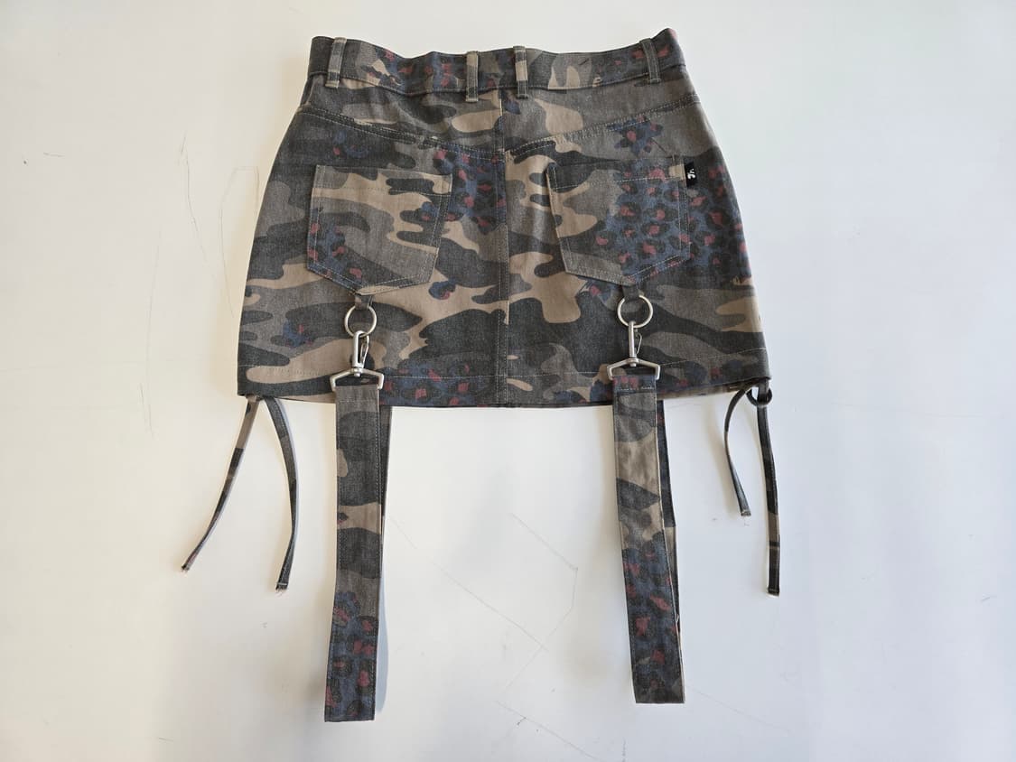 유쓰배쓰 YOUTHBATH 카모 미니 스커트 카키 S 상품이미지2
