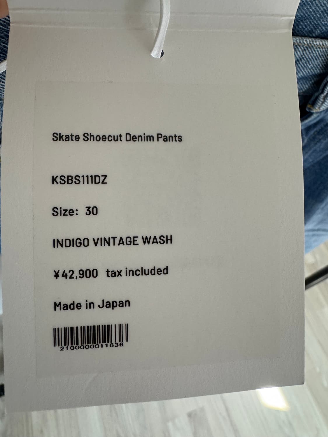 [새제품] 캡틴선샤인 스케이트슈컷 인디고빈티지워싱 30사이즈 상품이미지3