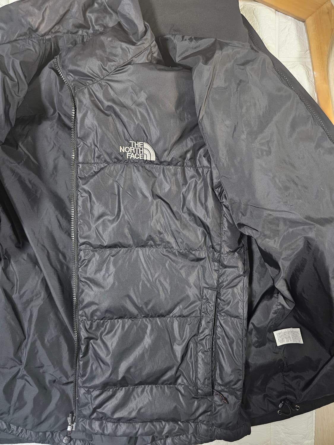 노스페이스 내피 구스다운경량패딩 바람막이 점퍼 M(95) 상품이미지4
