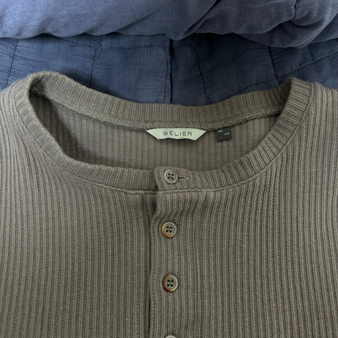 (105) 벨리에 딥 헨리넥 롱슬리브 빈티지 그레이 상품이미지5
