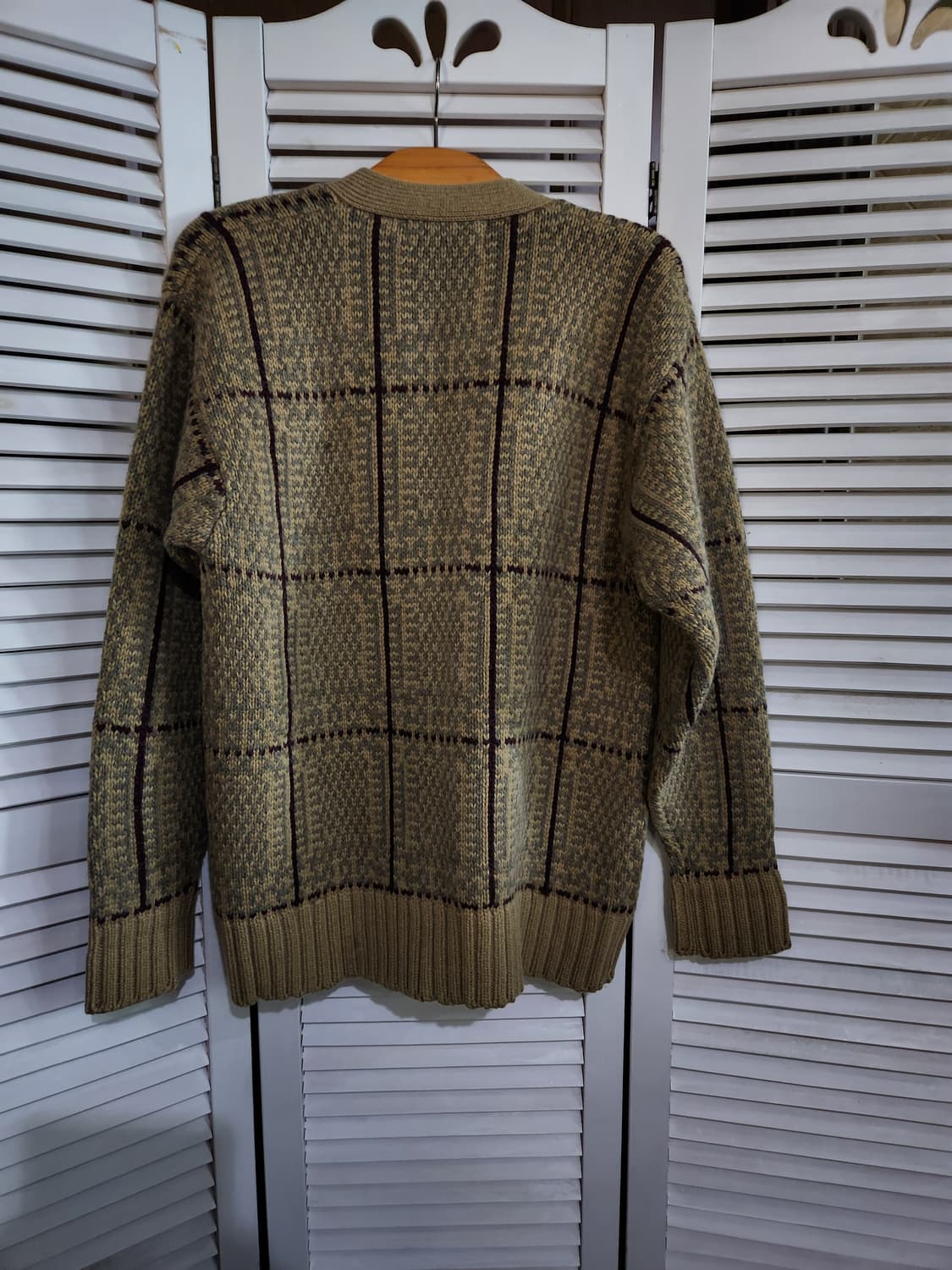 빈폴 울 체크니트 가디건100 상품이미지2