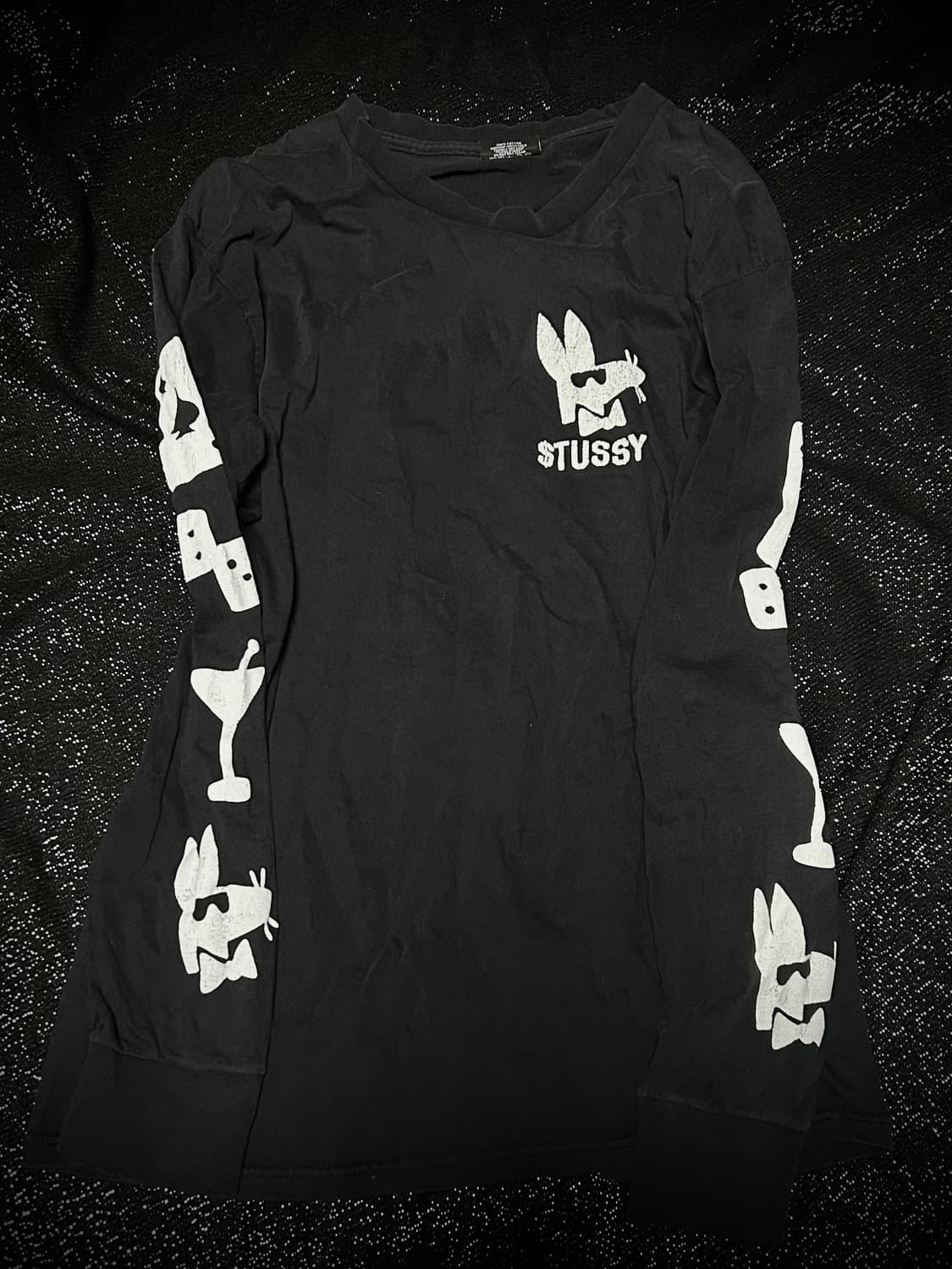 *Rare* 2000s 스투시 프린팅 블랙 롱슬리브  상품이미지4