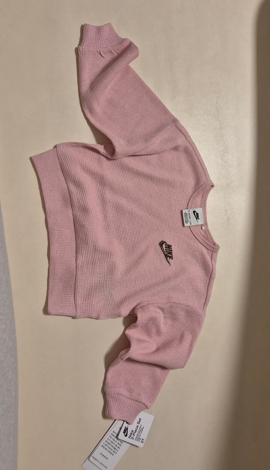 나이키 키즈 핑크 맨투맨 세트 2T 상품이미지1