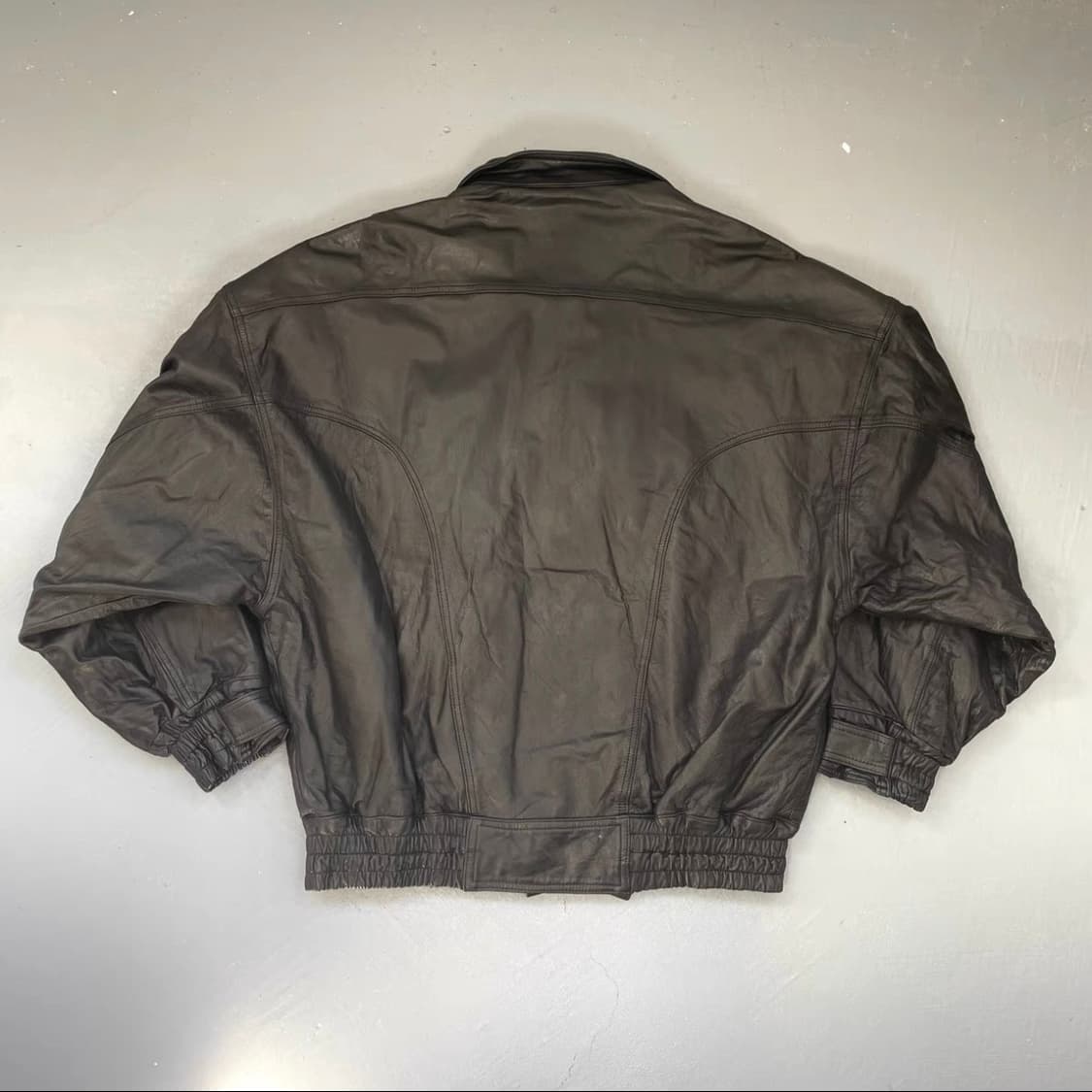 Barbiche 리얼 레더 빈티지 에비에이터 플라이트 자켓 상품이미지2
