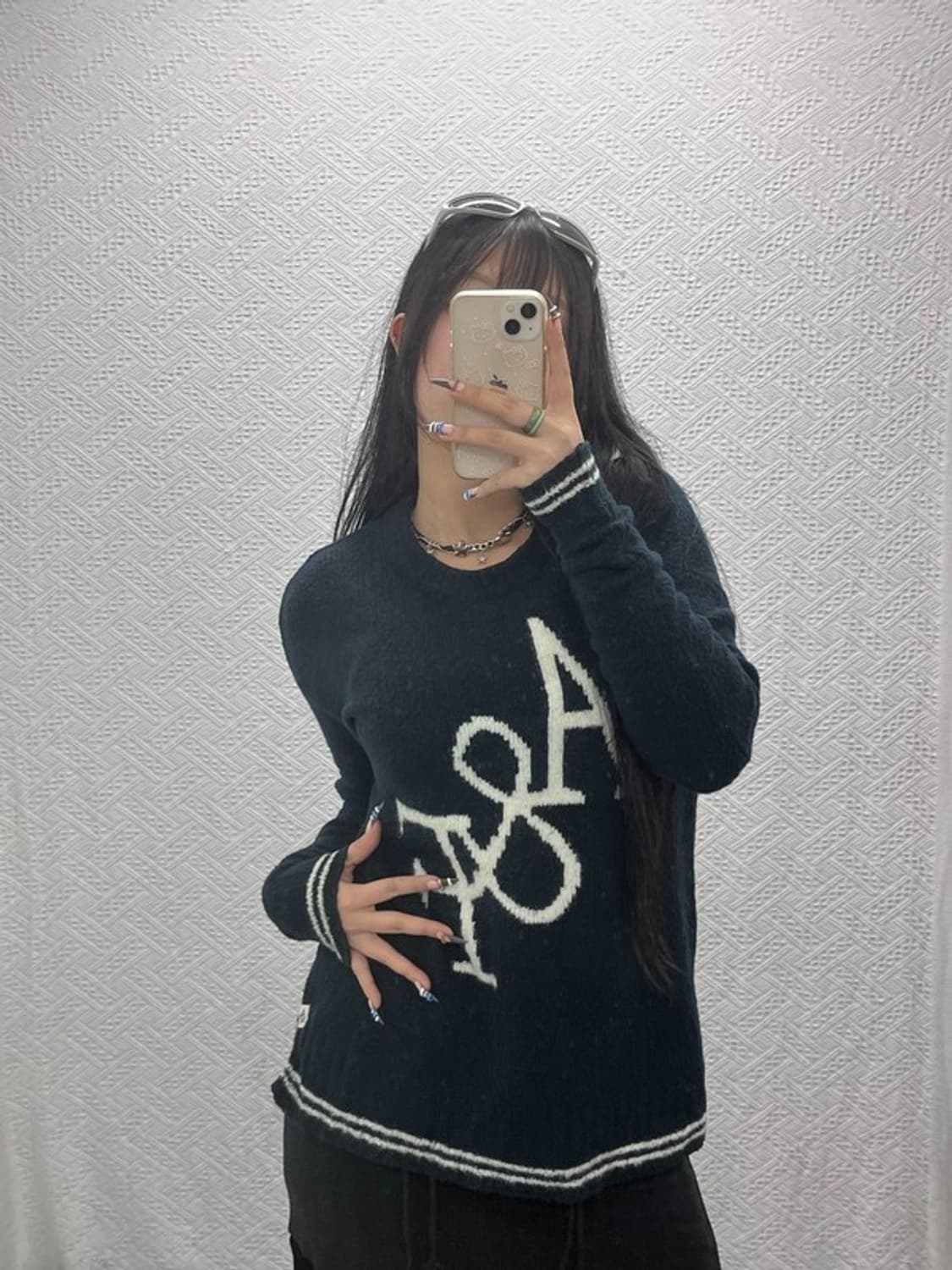 아베크롬비 올드스쿨 레트로 빅로고 폭닥 니트 S C07599 상품이미지2