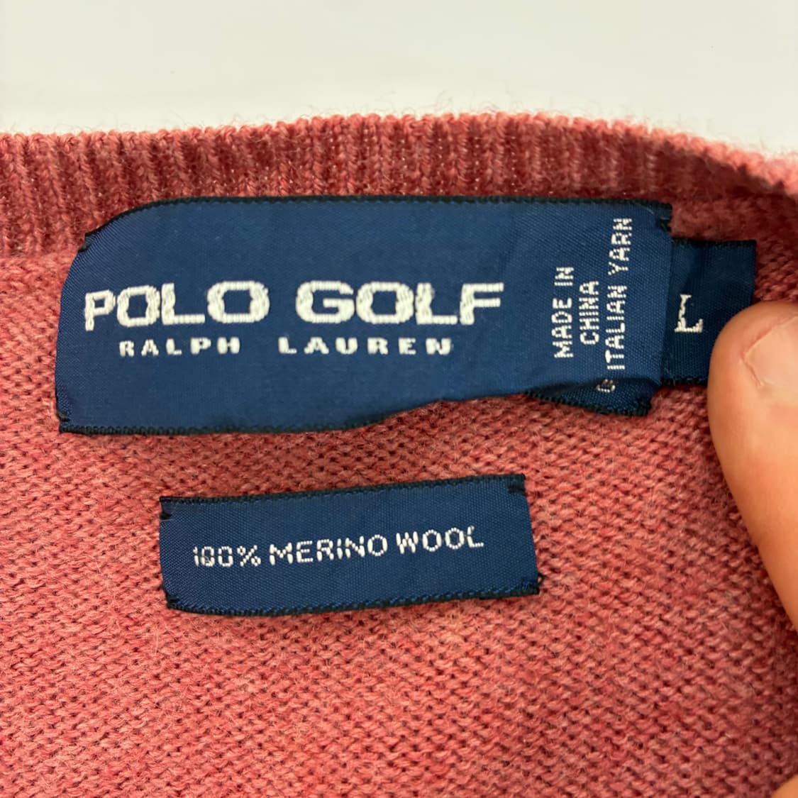 Polo 폴로 랄프로렌 피그먼트 레드 코튼 니트 상품이미지4