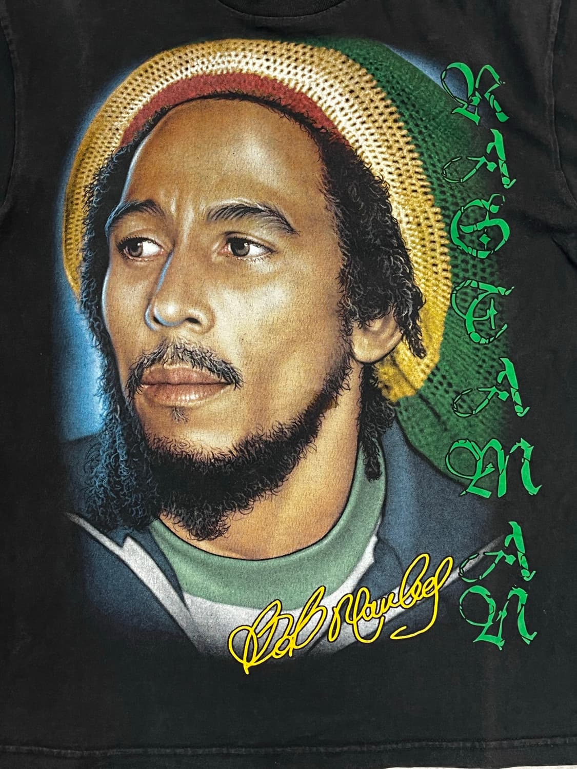 밥말리 프린팅 반팔티 블랙 M #csz3792 상품이미지5