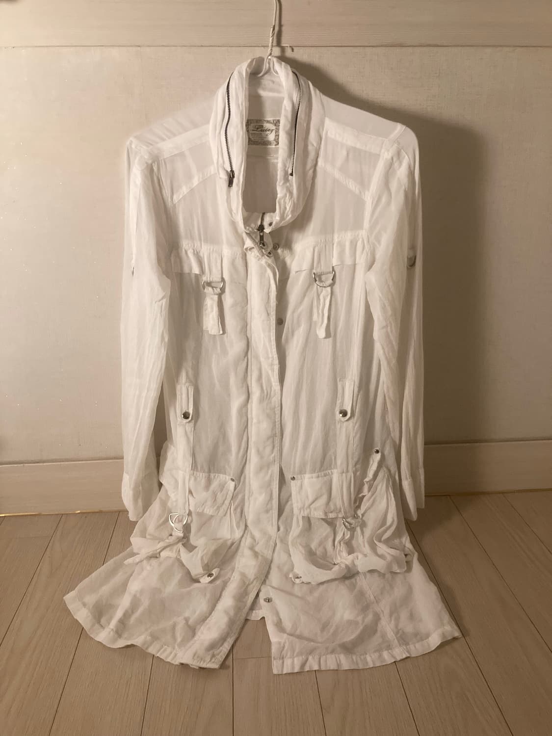 white utility pocket see-through jk 상품이미지8