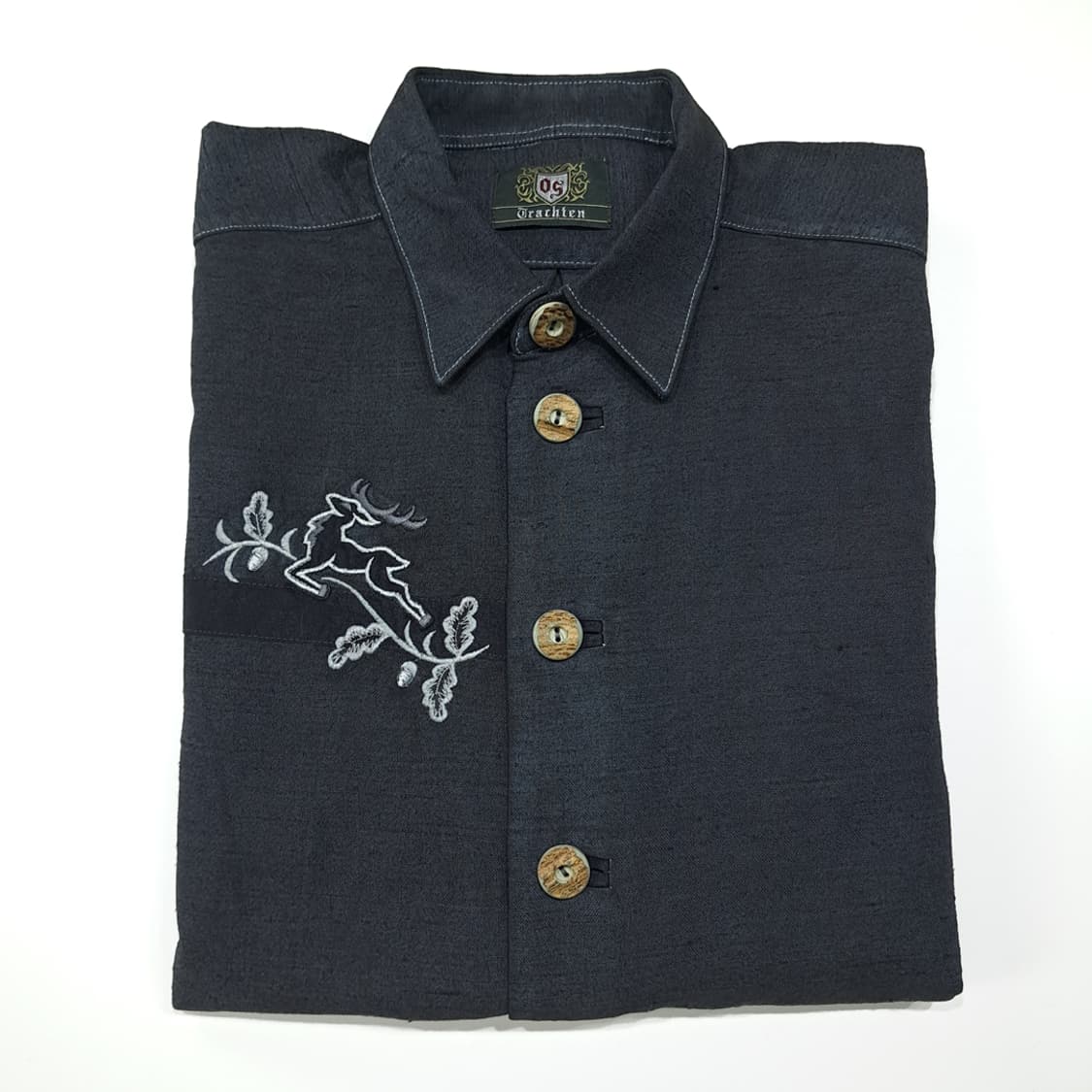 CL665 XL OS 90s 린넨 독일 트라흐텐 바바리안 알펜 셔츠남방 상품이미지6