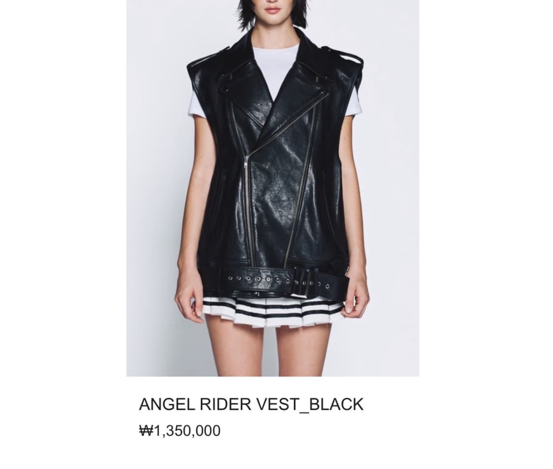 STEPPA  오버핏 메탈 엔젤윙 스터드 램스킨 라이더 베스트 상품이미지10