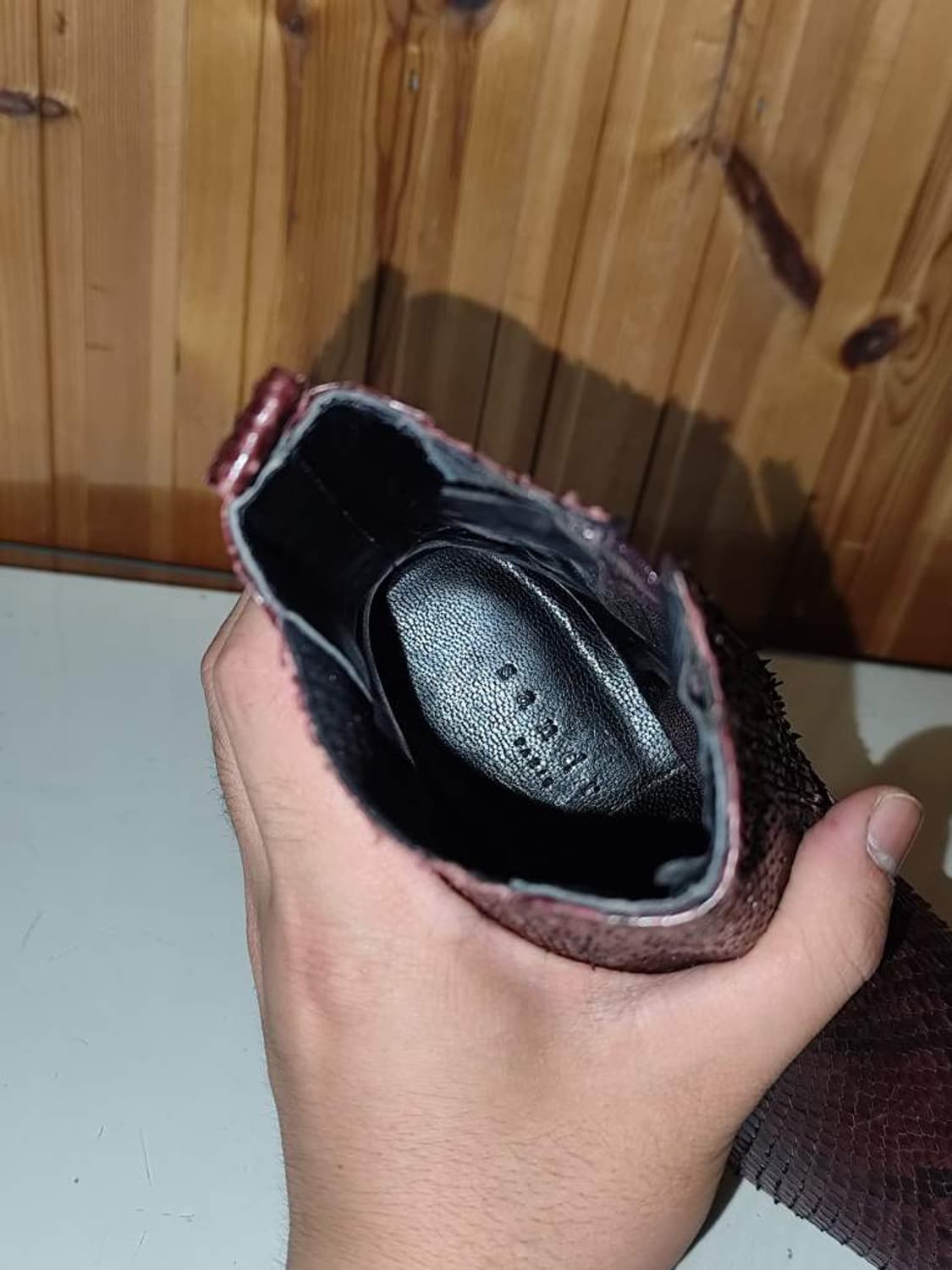 36 235mm 산드로 파이톤 텍스처 앵클부츠 뱀피 상품이미지6