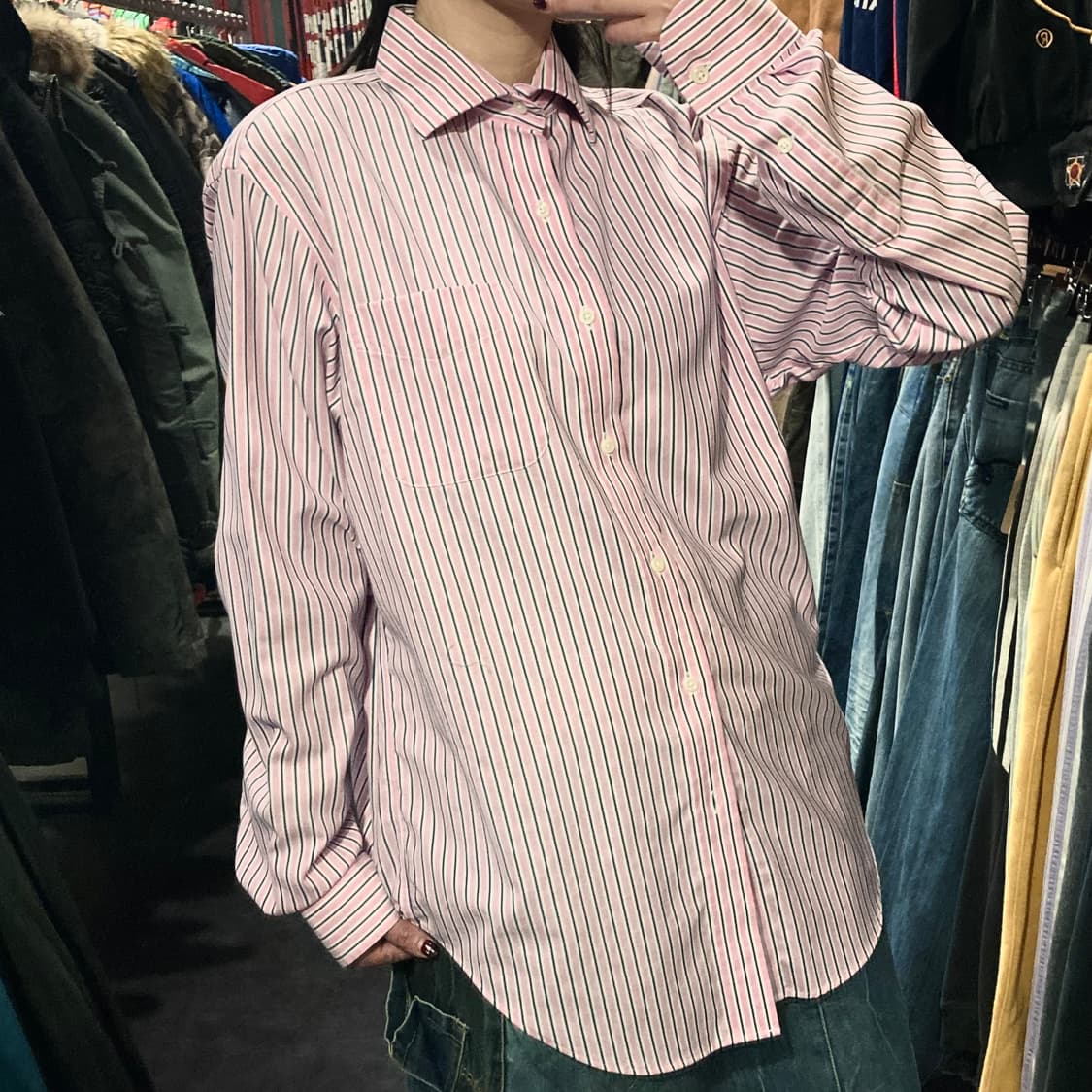 [IM] 폴로 랄프로렌 스트라이프 셔츠 핑크 상품이미지4